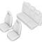 SET HUSE SCAUN VOLKSWAGEN PASSAT 2011-2014 (BANCHETA FRACTIONATA) CU TETIERELE SPATE IN FORMA DE L