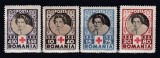 ROMANIA1945 LP165 CRUCEA ROSIE EROARE PUNCT IN L DIN LEI LA 10-40 SERIE SARNIERA