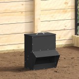 vidaXL Feeder pentru pui Negru 20 x 25 x 35 cm Oțel Laminat la Rece 874693