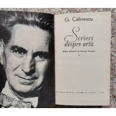 Scrieri Despre Arta Vol. 1-2 - G. Calinescu , B264