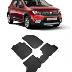 Set Covorase cauciuc stil tavita DACIA SANDERO II STEPWAY 3D (2012-2021)