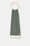 Lacoste esarfa din bumbac culoarea verde, cu imprimeu, RE0741