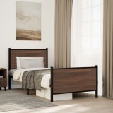 VidaXL Cadru pat metalic fără saltea, stejar maro, 90x200 cm 4007776