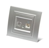 Priză date 1xRJ45 Cat6e gri metalizat Zena - ELBI