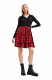 Desigual rochie culoarea rosu, mini, evazată