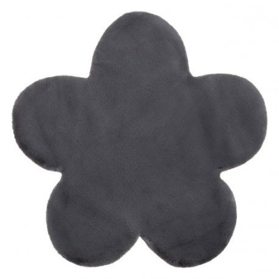 Covor NEW DOLLY floare G4372-1 gri IMITAREA RAPITULUI FUR, 90x90 cm foto