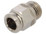 Racord Push-in Simplu Alamă Nichelată 1/4&quot;