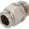Racord Push-in Simplu Alamă Nichelată 1/4&quot;