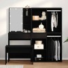 VidaXL Set de Dressing 2 pcs Negru 140 x 40 x 140 cm Lemn compozit