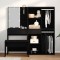 vidaXL Set de Dressing 2 pcs Negru 140 x 40 x 140 cm Lemn compozit