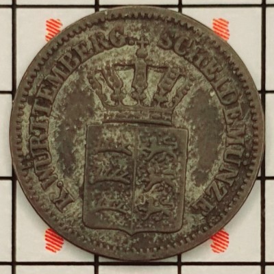 Wurttemberg 1 kreuzer 1870 - km 612 - A009 foto