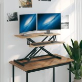 Stație de lucru reglabilă 90x40x(13-50) cm oțel lemn prelucrat