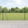 Gard de s&acirc;rmă sudată cu 7 st&acirc;lpi cu flanșă gri 1.2x10 m oțel