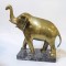 Statuetă bronz - Elefant montat pe placă de marmură