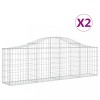 Cosuri gabion arcuite 2 buc, 200x30x60/80 cm, fier galvanizat