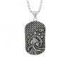 Lant inox Pandantiv Fecioara Otel Inoxidabil Dog Tag Argintiu 70cm