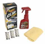 Cumpara ieftin Kit Argila Decontaminare Vopsea Meguiar&#039;s Smooth Surface Clay