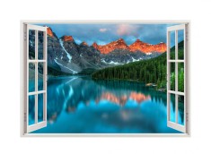 Autocolant decorativ, Fereastra, Multicolor, 83 cm, 2000ST foto