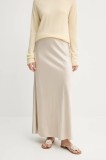 MUNTHE fustă BARDOT culoarea bej, maxi, drept, 247120224711