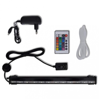 Lampă LED submersibilă de acvariu cu bule, 32 cm, RGB foto