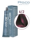 Vopsea de par profesionala PRO.COLOR 100 ml - Pro.Co - 6/2 BLOND INCHIS VIOLET