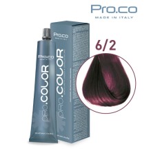 Vopsea de par profesionala PRO.COLOR 100 ml - Pro.Co - 6/2 BLOND INCHIS VIOLET