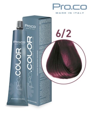 Vopsea de par profesionala PRO.COLOR 100 ml - Pro.Co - 6/2 BLOND INCHIS VIOLET foto