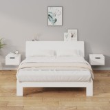 vidaXL Noptiere de perete, 2 buc., alb, 34x30x20 cm 811377