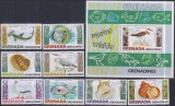 Timbre cu pești, melci de mare și păsări marine din Grenada Grenadines, Nestampilat