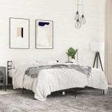 VidaXL Cadru de pat, negru, 160x200 cm, lemn prelucrat și metal