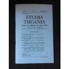 Revista Etudes tsiganes, bulletin de l&#039;association des etude tsiganes nr.4/1965 (text in limba franceza)