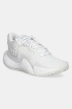 Under Armour pantofi de basketball Spawn 6 Mid culoarea alb, 3027647