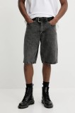 Levi&#039;s pantaloni scurți jeans 478 BAGGY SHORTS culoarea gri, 001JM