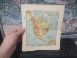 Hartă fizică America de Nord, Nordamerika, circa 1920, kartographie und druck Georg Westermann, Braunschweig, 181