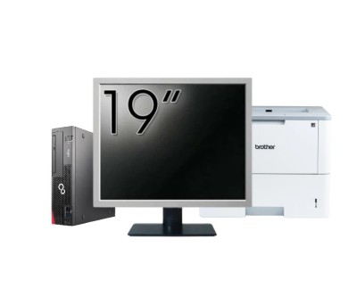 Pachet Calculator Second Hand Fujitsu Esprimo D556 SFF, Intel Core i3-6100 3.70GHz, 8GB DDR4, 500GB HDD + Monitor 19&amp;amp;quot; + Imprimanta Brother HL-L63 foto