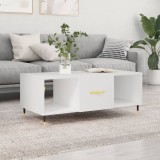 Gossi masuta de cafea, alb, 102x50x40 cm, lemn compozit