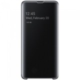 Husa Protectie Flip Cover, Clear View, Mirror, Stand, compatibila cu Samsung Galaxy S10, PlanetPhone