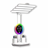 Lampa de birou TDItronics, smart, tactila, led rgb, afisaj digital, 3 moduri