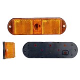 Lampa gabarit auto BestAutoVest 12V/ 24V dreptunghiulara Portocaliu, 125x45x28mm , 1 buc. Kft Auto, AutoLux