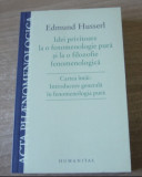 Idei privitoare la o fenomenologie pura... VOL I / E. Husserl