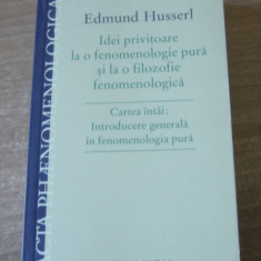 Idei privitoare la o fenomenologie pura... VOL I / E. Husserl