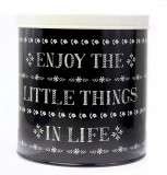 Cumpara ieftin Cutie metalica rotunda - Little Things Storage Tin Black | Creative Tops