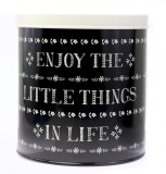 Cutie metalica rotunda - Little Things Storage Tin Black | Creative Tops