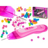 Cumpara ieftin Set pentru copii, masina de impletit cu margele, multicolor, 5 ani+