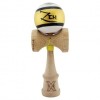 Kendama X ZEN Originala, Profesionala, Big Cups V2, Super Sticky Legendary Cupe Mari, Rulment Metalic cu Ata 55 cm, Auriu/Alb