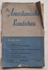 Die Amerikanische Rundschau &ndash; Heft 13, Mai 1947 &ndash; Spitzer, Sachs, UNESCO &ndash; germană