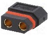 Conector alimentare DC, 500V, 2 pini, seria XT60, {{Dimensiune pin}}. AMASS - XT60W-F