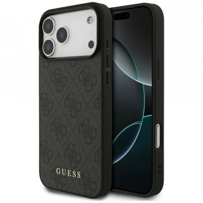 Husa pentru Apple iPhone 17 Pro Max, Guess, 4G Classic, Neagra foto