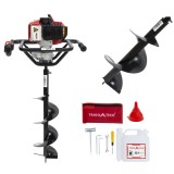 Cumpara ieftin Motoburghiu - Foreza Pamant - Micul Fermier - Putere 2 CP + 2 x burghie 200, 300mm