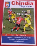 Program meci fotbal &quot;CHINDIA&quot; TARGOVISTE - CS MIOVENI (29.10.)